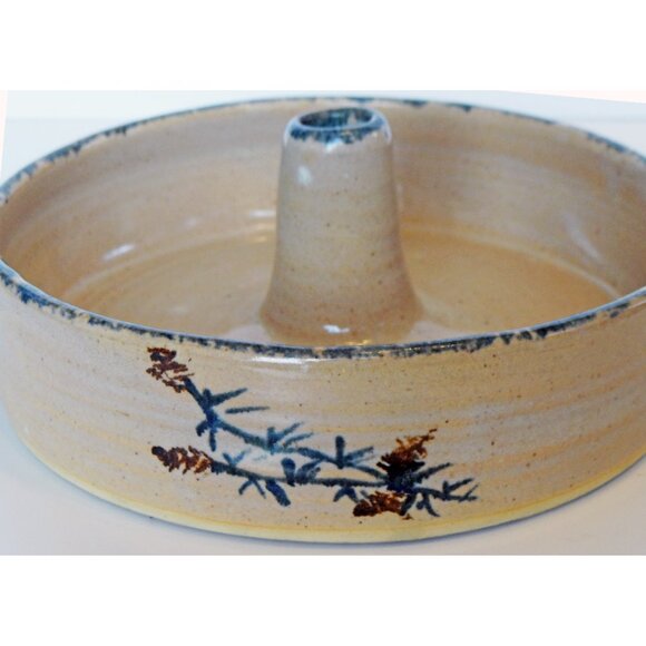 Vintage Artisan Pottery Chicken Cooker Seagrove NC Ceramics Pine cone and needle - Picture 4 of 9